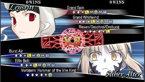Fate Unlimited Codes-Leysritt VS Saber Alter PPSSPP