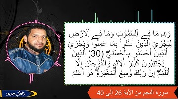 سورة النجم من الآية 26 إلى 40 ( تلاوة بصوت تاعكي محمد)