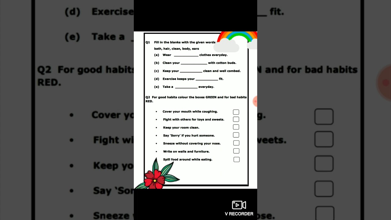 worksheet of evs lesson 2 youtube