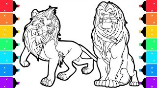 Lion King Coloring Pages | Color with me Mufasa and Simba Lion King Coloring Pages | Color with me Mufasa and Simba