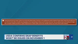 Trump administration posts notice that no federal food aid will go out Nov. 1