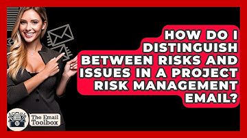 How Do I Distinguish Between Risks And Issues In A Project Risk Management Email?
