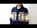 CHUMS チャムス パーク シティ ニット ジャケット メンズ レディース カウチン カーディガン アメカジ アウトドア ブービーバード ペンギン グレー ネイビー 紺 【CH04-1014】