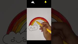 Rainbow Coloring for Kids! | Rainbow coloring page #shorts #coloringpages