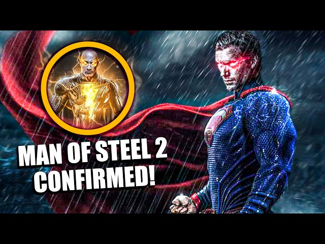 Henry Cavill Superman in Man of Steel 2 Likely After Black Adam Tease -  GameRevolution