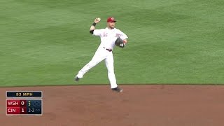 WSH@CIN: Votto makes the pick on a bouncing throw