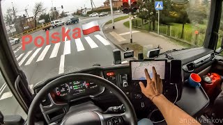 POV truck Driving Scania R450 Polska 🇵🇱 Bierun to A4 Gliwice ,cockpit view 4K