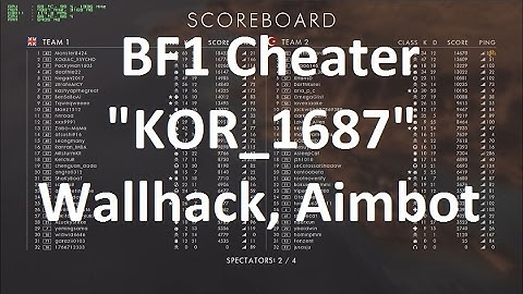BF1 Cheater "KOR_1687" caught cheating via spectator