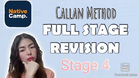 Native Camp Callan Method Full Stage Revision