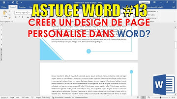 Comment créer un design de page personnalisé et automatique dans Word
