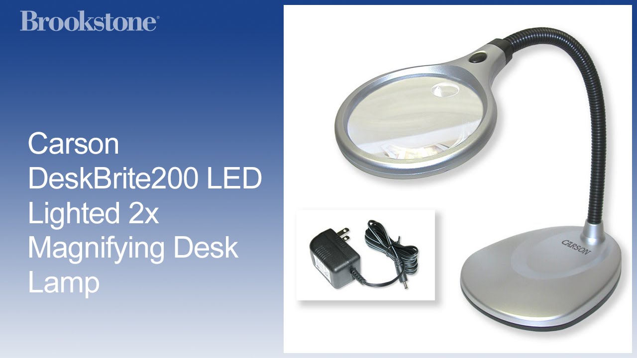 Carson Desktop DeskBrite 300 LED Lighted 2X Magnifier