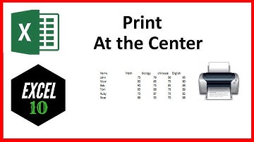 How To Print Data On Center Of Page in excel