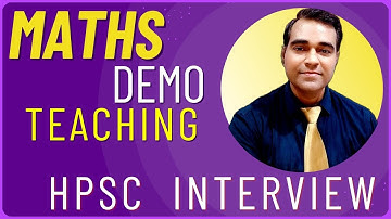 Pgt Maths Teacher Interview Demo | Hpsc Pgt math interview questions and Lesson plan