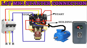 L&T MK1 STARTER POWER AND CONTROL WIRING! DOL STARTER CONNECTION!