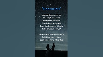 TRY WITH YOUR OWN VOICE🎤 Raanjhan / #song #shorts #lyrics #raanjhan #trending #viral #love #sadsong