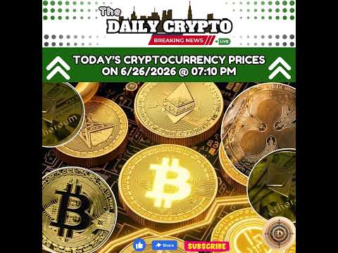 Thumbnail for Crypto Market Update June 26, 2026 | 07:10 PM, Market signals #Bitcoin #BNB📷#DeFiDan7