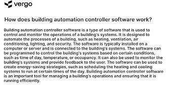 Exploring Building Automation Controller Software