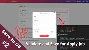 Validate and save records to databases apply job Laravel 9 | HR System