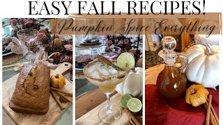 EASY FALL RECIPES || PUMPKIN BREAD || AUTUMN COCKTAIL || FALL TREATS || COZY FALL 2023