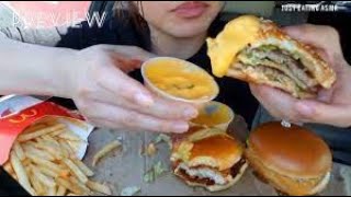 TWILIGHT ASMR best BURGER compilation ft  onion rings & fries   burger eating mukbang 
