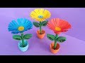 DIY: Quilling Miniature 3D Flower Pot !!! How to Make 3D Flower Pot With Paper !!!