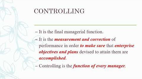 HS 300 MODULE 6 CONTROLLING 1 - Asst. Prof. Archana Manuel