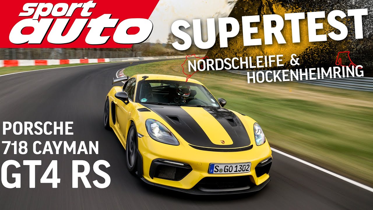 Porsche 718 Cayman Gt4 Rs Hot Lap Nordschleife Hockenheimring Sport Auto Supertest Youtube