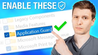 enable all these windows security features!