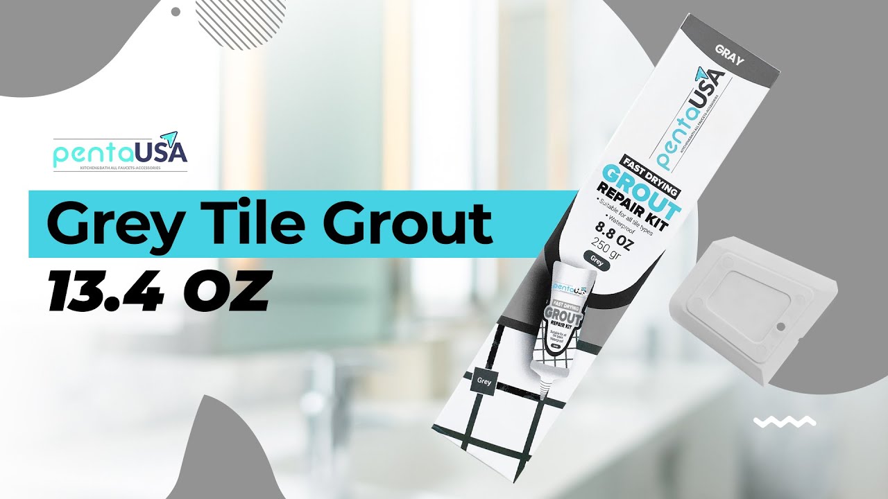 PentaUSA Grout - Grey Grout Repair Tube 8.8 oz, Renews Tile Grout, Fast  Drying and Odorless Formula 250gr