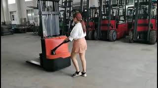 Jingxin Forklift | Wholesale 1t 1.5ton Walk Behind All Electric Stacker, Walking Electric Stacker