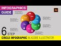 Six Options Circle Infographic Template Design | Vector Modern Circle Infographic in Illustrator