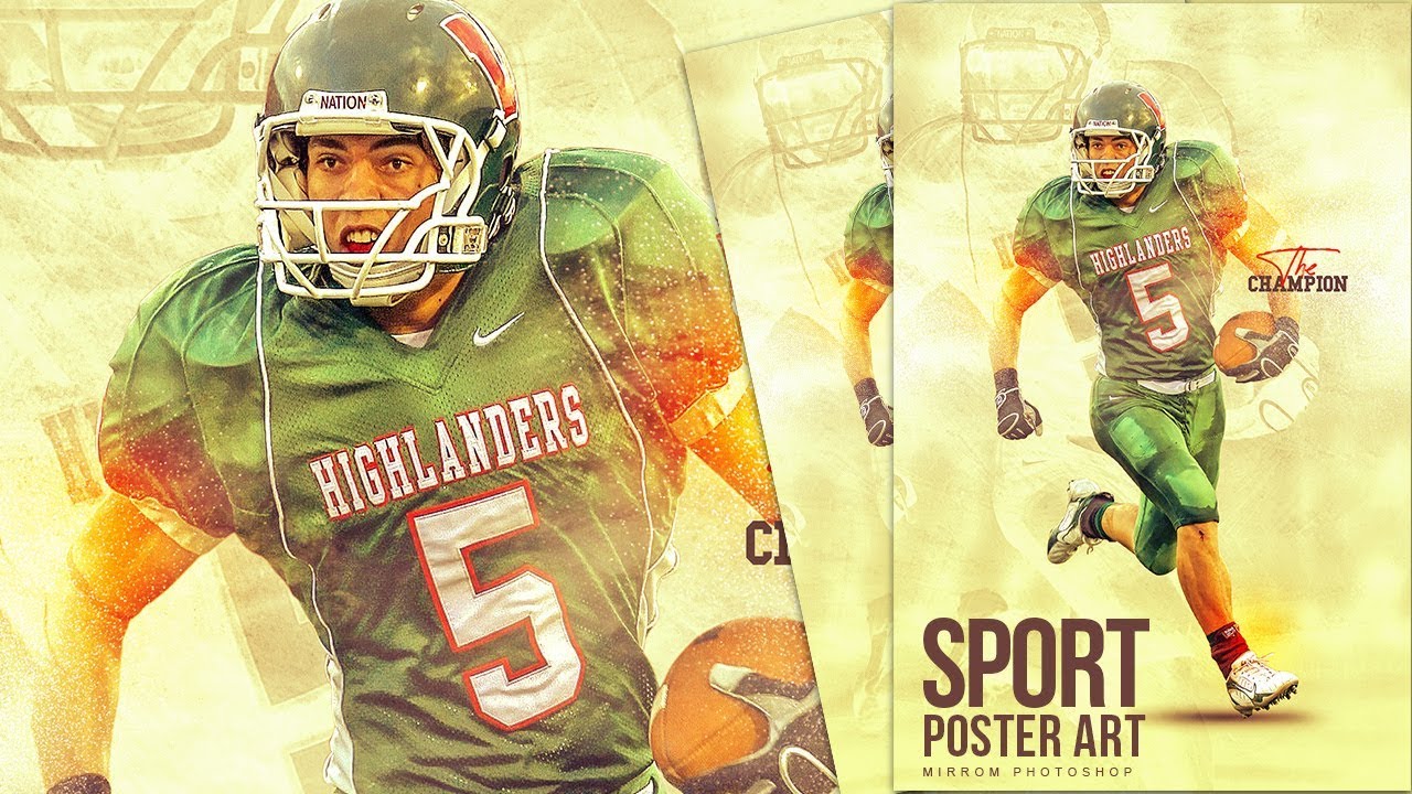 create a sport poster art in photoshop cc youtube