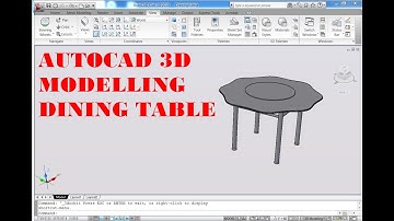 AUTOCAD 3D, How to drawing dining table, autocad | rvmags