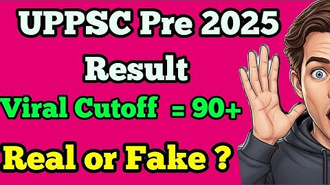 #uppsc #uppcs UPPCS PRE 2025 Result II UPPCS Pre 2025 Cutoff #uppcs2025 UPPCS 2025 Pre Result #pcs 