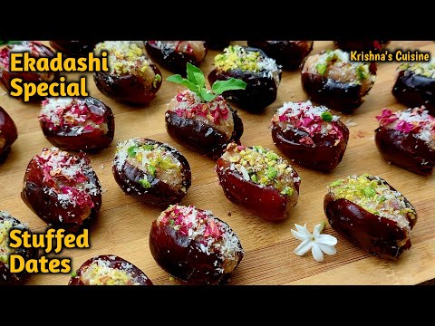 Ekadashi Special Stuffed Dates || Dates Recipe || Easy Recipes || Krishna's Cuisine #datesrecipe