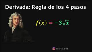 Derivada por la regla de los 4 pasos 3er ejemplo 😎 — Rivera #Derivada #Calculo