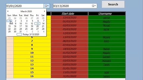 VB.net: filter dates from access database between two datetimepickers with source code