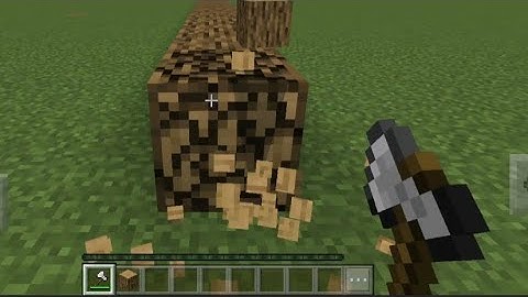 How many Oak Blocks can Iron Axe break 🤔 | Minecraft gameplay