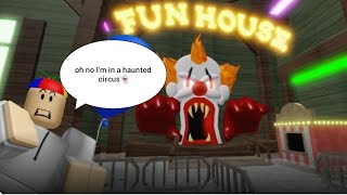 Oh no! I'm in a haunted circus👻. Playing Escape the carnival with Shreejon #roblox #carnival 