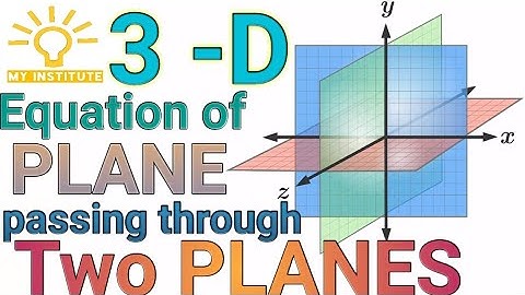 Plane passing through the intersection of two given planes Class 12 maths 3d Geometry