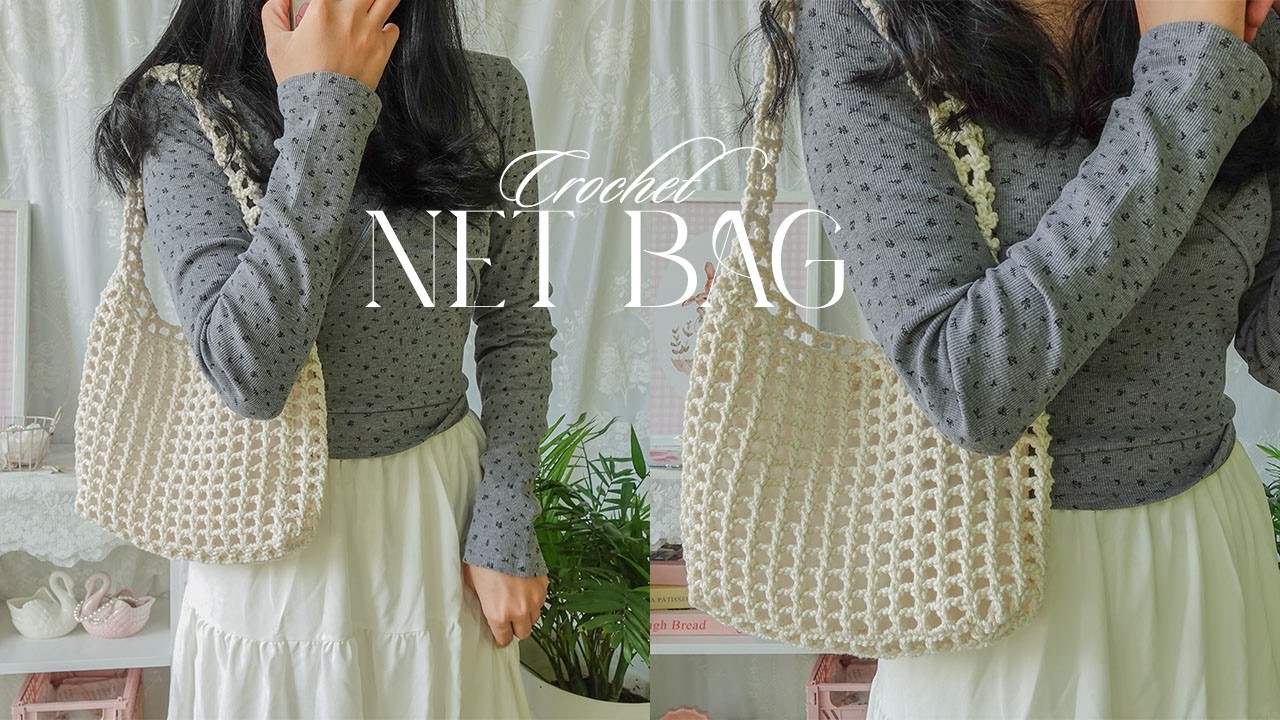 Crochet Net Bag♡︎ Hướng dẫn móc túi xách lưới ver 2025♡︎ Vyvascrochet