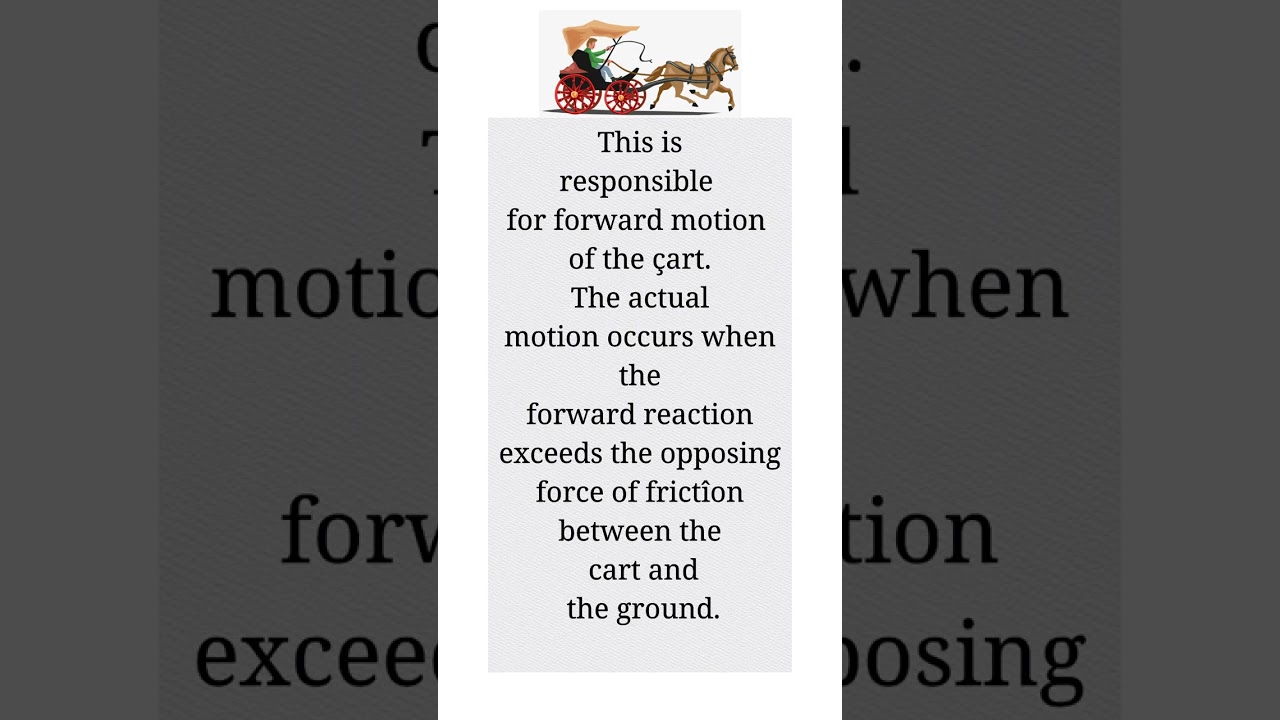 How a horse pulls a cart? Newton third law of motion shorts 