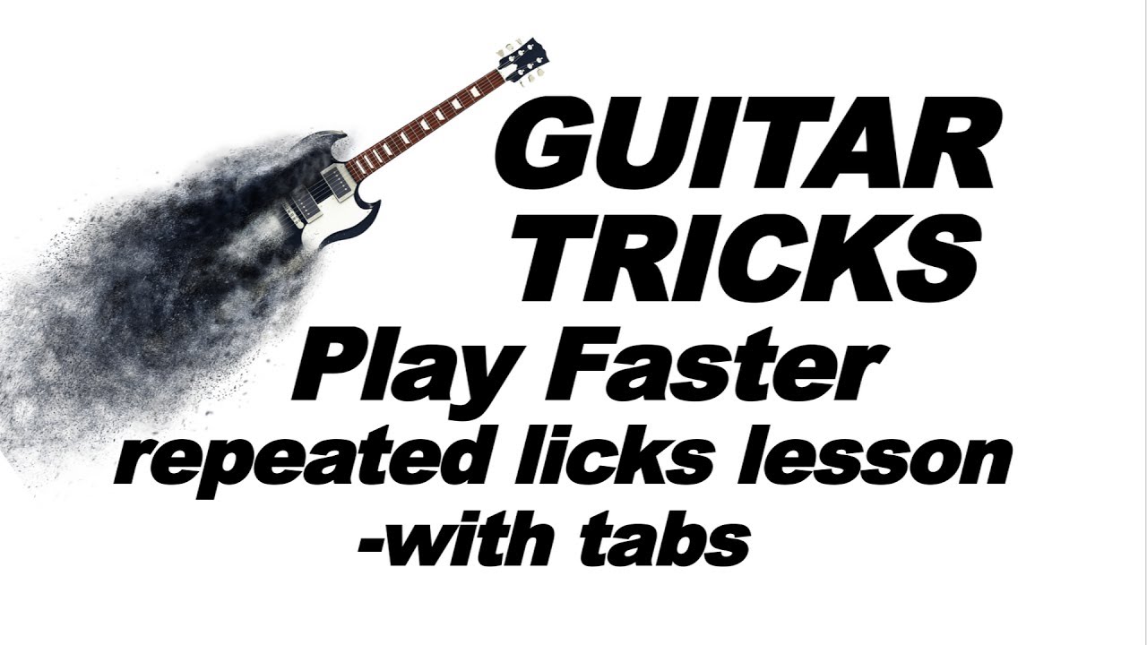 Build speed with repeating licks rock guitar lesson video (with tabs ...