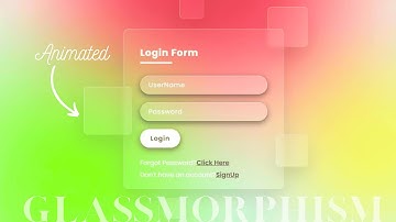 Creating a Stylish Glass Effect Login Form with HTML, CSS, and JavaScript #html #css
