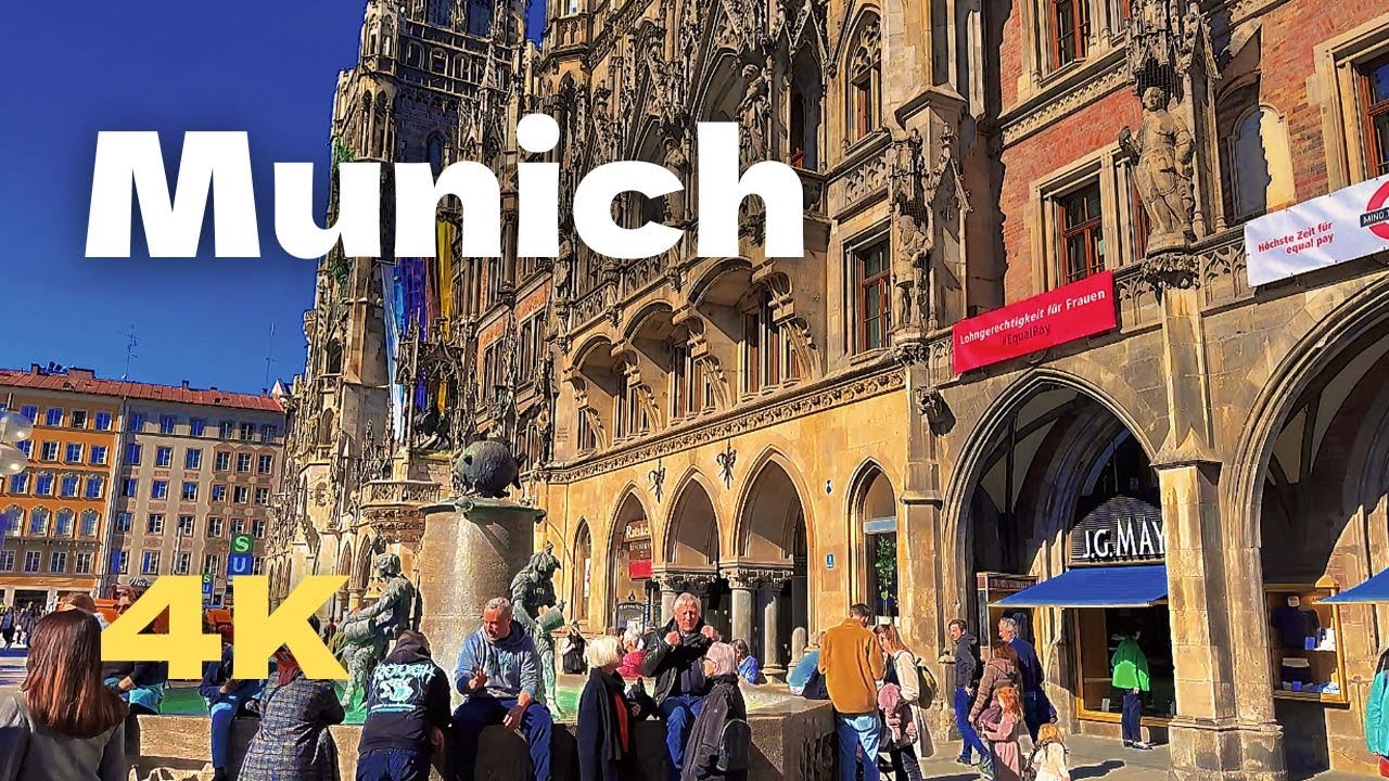 CAPITAL OF THE ALPS: MUNICH CITY WALK IN 4K