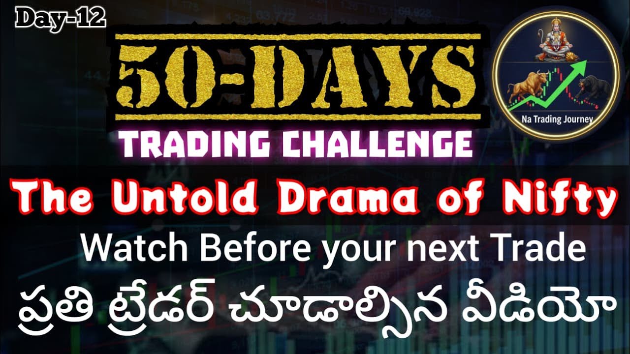 Day 12 of 50 day trading challenge | Nifty Told Me “Not Today Bro”! Target Miss Drama