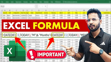 Excel Tutorial for Beginners - Microsoft excel formulas | DATEDIF Excel Formulas