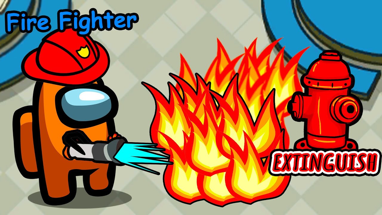 Among Us NEW FIREFIGHTER MOD! (Fire Fighter Mod)