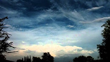 Multi-layer cirrus/cumulus clouds forming timelapse (ambient) V08401