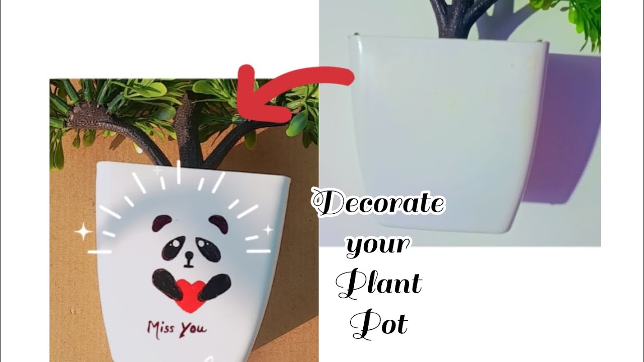 how-to-decorate-plant-pots-diy-pots-youtube